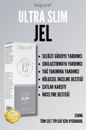Cellulite Cream - Firming Gel - Stretch Mark Remover Ultra Slim Gel 250ml - Bepure