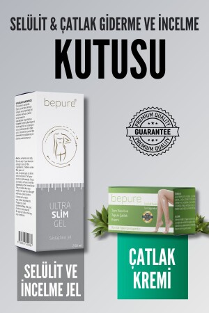 Cellulite-Entfernungs- und Schlankheitsgel 250 ml – Dehnungsstreifen-Hilfe-Creme 50 ml Schlankheitsbox - Bepure