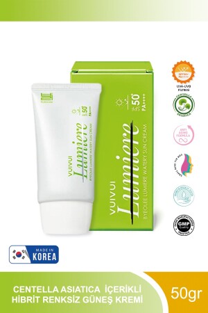Centella Asiatica Hibrit Renksiz Pürüzsüz Ve Aydnlatıcı Kore Güneş Kremi Spf50 - Pa 50gr - Byeolee