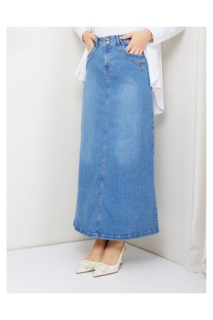 Cep Detaylı Denim - Açık Mavi - Vellichor