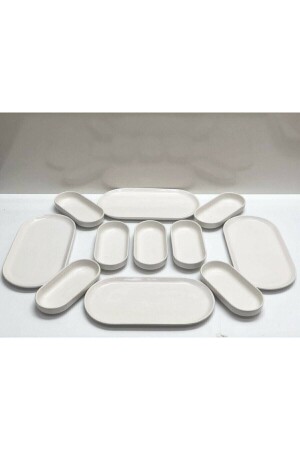 Ceramic Cashmere Series 11 Piece Breakfast Presentation Set 11PRÇDTÇSLD - Deva Seramik