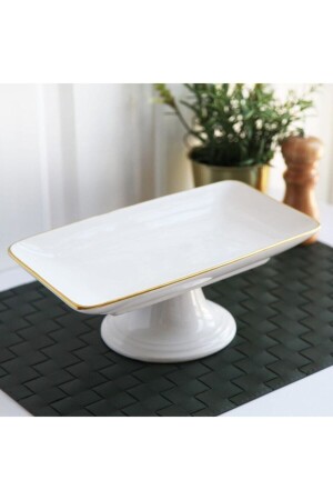 Ceramic Chocolate Plate White G2802 - Gönül