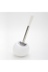 Ceramic Round White Color Toilet Brush WC Brush - Fame Kıtchen