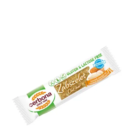 Cerbona Gluten Fee Caramel- Almond Flavour Oat Bar (40 g) - Cerbona