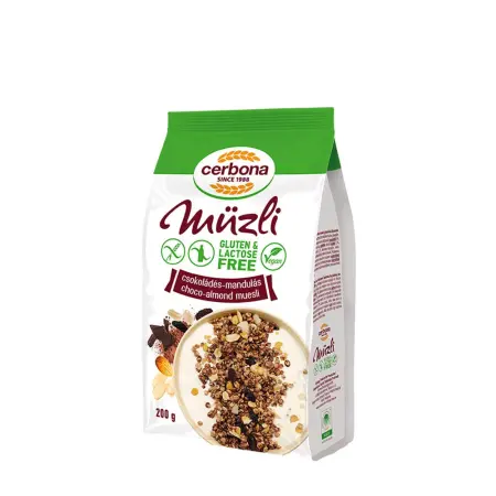 Cerbona Gluten Free Chocolate-Almond Muesli (200 g) - Cerbona
