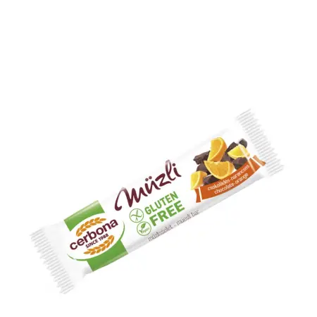 Cerbona Gluten Free Chocolate-Orange Muesli Bar (35 g) - Cerbona
