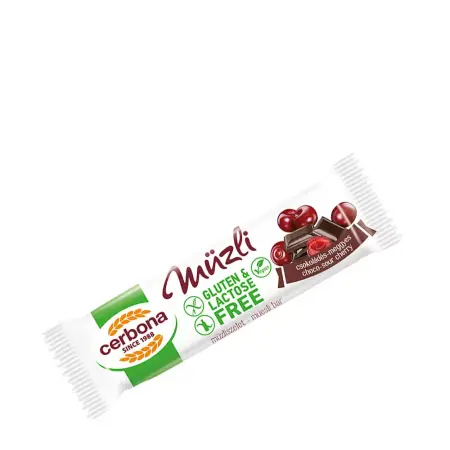 Cerbona Gluten Free Chocolate-Sour Cherry Muesli Bar (35 g) - Cerbona