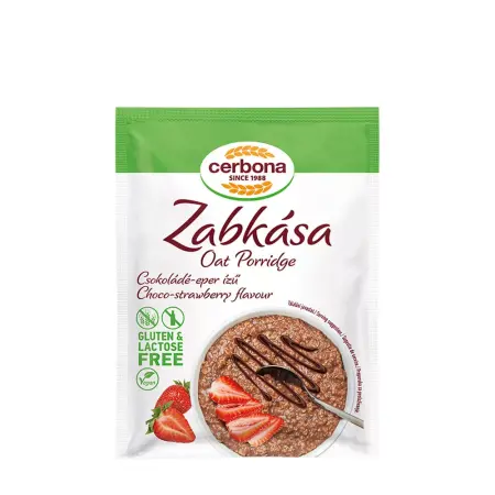 Cerbona Gluten Free Chocolate-Strawberry Flavour Oat Porridge (50 g) - Cerbona