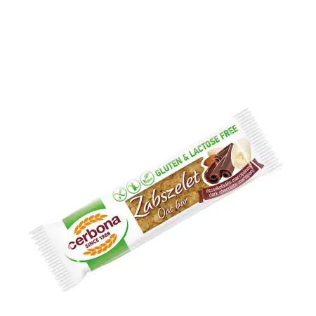 Cerbona Gluten Free Dark Chocolate- Marzipan Oat Bar With Cocoa Coating (40 g) - Cerbona