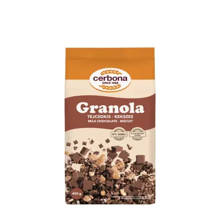 Cerbona Milk Chocolate-Biscuit Granola (450 g) - Cerbona