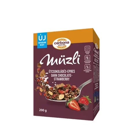 Cerbona Muesli with Dark Chocolate and Strawberry (200 g) - Cerbona