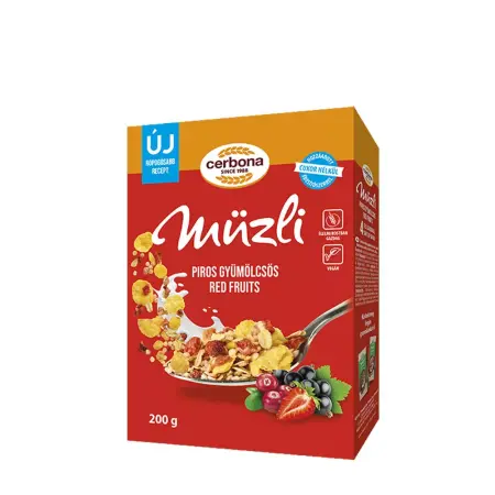 Cerbona Muesli with Red Fruits (200 g) - Cerbona