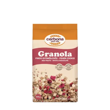 Cerbona Red Fruit And White Chocolate Granola (450 g) - Cerbona