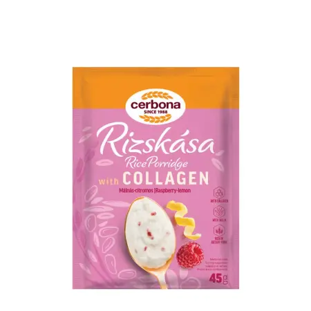 Cerbona Rice Porridge With Collagen (Raspberry-Lemon) (45 g) - Cerbona