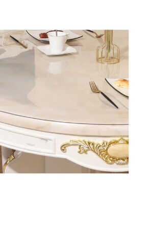 Ceren Transparent Round 1-5 Mm Thick PVC Non-Slip Table Cover Protector - Erksolhome
