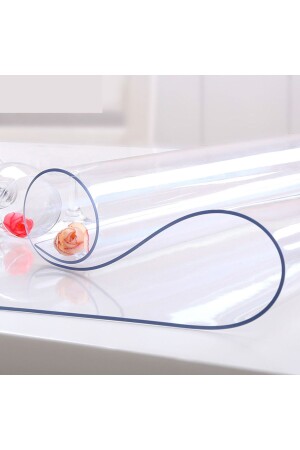Ceren Transparent Thick 2-2 Mm PVC Non-Slip Protective Table Cover - Erksolhome