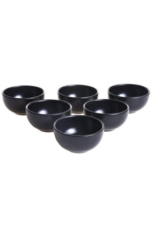 Çerezlik-sosluk 8 Cm Mat Siyah 6 Adet 198 - Keramika