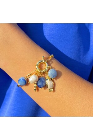 Certified Pearl & Quartz Natural Stone Design Owl Bracelet - Jewine Studio