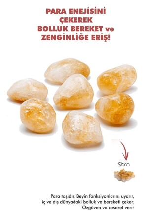 Certified Wallet Size A Quality Citrine Stone (money Stone) - Tesbih Atölyesi