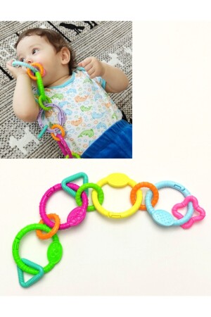 Chain Teether - 10 Pieces Lockable Teether Rattle 35 Cm - Papakudi