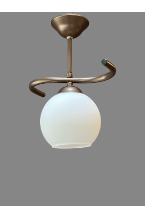 Chandelierlighting Brown Case White Glass Poyraz Single - Avizevi