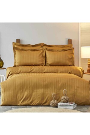 Charm Bold Mustard Cotton Satin Double Duvet Cover Set 200. 17. 01. 0165 - Karaca Home