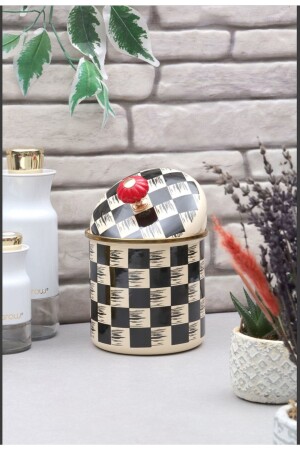 Checkerboard Patterned Enamel Spice Bowl 12 Cm Muba-truva-3 - Arow - Dubai