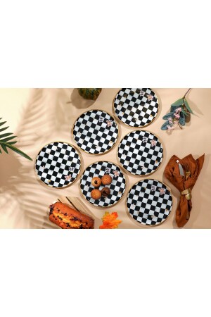 Checkered Butterfly Serving Plate CHECKLED SERVING PLATE - GÜRCÜGLASS