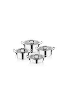 Chef Prestige 8 Piece Glass Lid Steel Cookware Set chef - Aryıldız