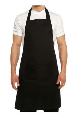 Chef Waiter Cafe Cook Barista Black Apron Kitchen Apron with Pocket Masterchef Cafe Apron Restaurant - Biz Class