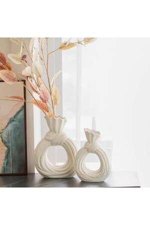 Chelity Modern Decorative White Vase Wedding Dinner Table Living Room Decorative gift vase - Hkm Hobim