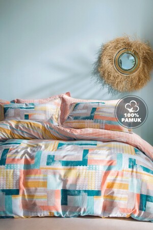 Chester Ranforce Double Duvet Cover Set - Orange YTSGRPIST-1468613 - Yataş