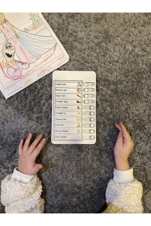 Child Daily Routine Checklist Checklist Educational Toy Wooden To Do List UM20 - Akal G