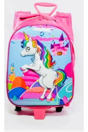 Children Kindergarten Rickshaw Luggage Bag Horse Unicorn - Kuzey Treend