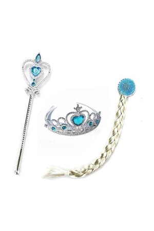 Children's Frozen Frozen Elsa Anna Magic Wand Hair And Crown Set - Elitetime