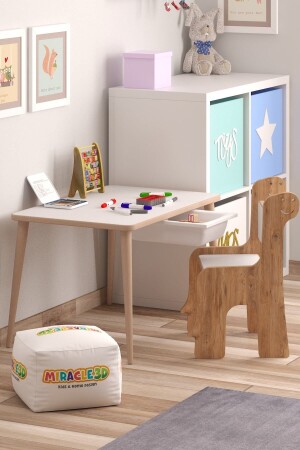 Children's Play Activity Study Table and Chair, Activity Table, Write-Wipe Table TYC00812051728 - MİRACLE 3D
