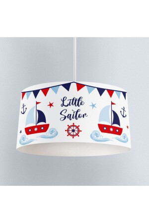 Children's Room Pendant Chandelier Litte Salior Patterned - Lampshade Chandelier ibsav1003 - instababyrooms