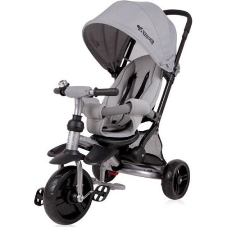Children's tricycle Lorelli Jet, light gray - Lorelli Classic