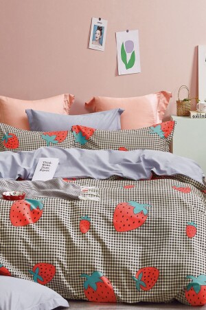 CHİLEK Single Bed Duvet Cover Set with Fitted Sheets - İqon