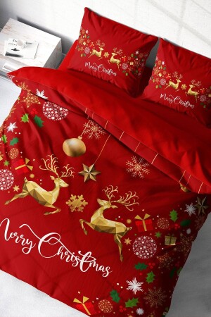 Christmas Decoration Merry Christmas Double 3d Duvet Cover Set Cotton Satin monohome1412 - Monohome
