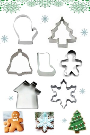 Christmas Themed Metal Cookie Mold - Pozitif