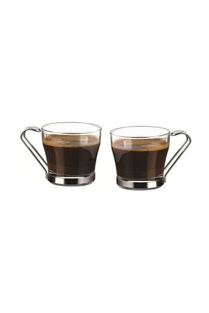 Chroma 2-Piece Metal Glass with Handle 205 Cc 42665 - Paşabahçe