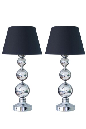Chrome Nickel Plated Triple Globe Modern Metal Lampshade - Black Head (two Pieces) VNRTWOKKABJ001 - Vinner