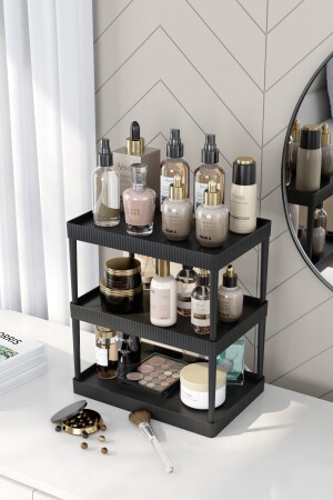 Çift Katlı Çok Amaçlı Makyaj Ve Kozmetik Organizer Düzenleyici Raf - Pufwin Home