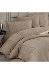 Çift Kişilik Butik Melkor Nevresim Takımı Bej NC004768 - Clasy