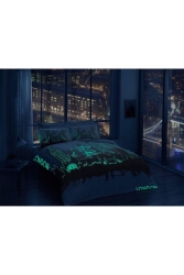 Çift Kişilik Glow Parlayan Saten Nevresim Takımı London Gold 60183966 - Taç