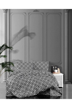 Çift Kişilik Nevresim Seti 200x220cm Blackwhitecs1453 Özel Seri TYC00606600954 - Sheri Home