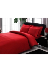 Çift Kişilik Premıum Basıc Nevresim Takımı Strıpe Kırmızı TC53T60234210 - Taç