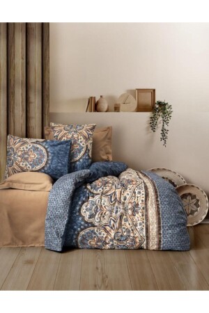 Çift Kişilik Saten Nevresim Takımı Ezra Kahve 8680108055908 - Cotton Box