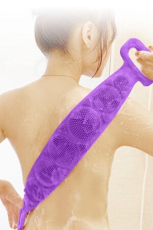 Çift Taraflı Banyo Hamam Lifi Silikon Masajlı Yumuşak Duş Lifi Uzun Ömürlü Hazır Banyo Kesesi - İndirimkap